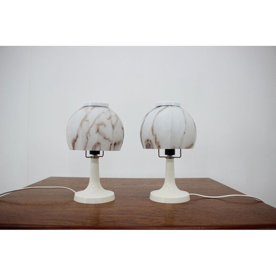 Image 1 of Paire de lampes de table vintage, Tchécoslovaquie 1970