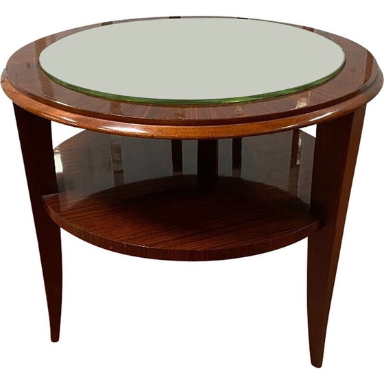 Image 1 of Guéridon vintage Art Déco en acajou avec miroir