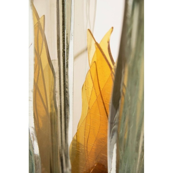 Image 1 of Lampe de table vintage en verre - années 1980