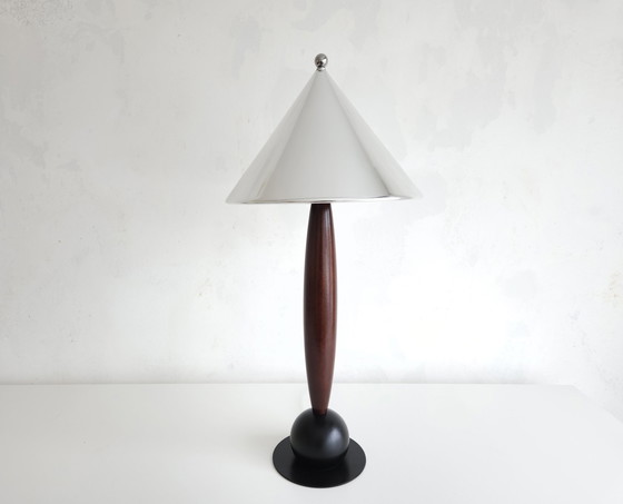 Image 1 of Lampe à poser vintage avec abat-jour en aluminium