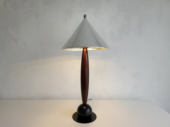 Image 1 of Lampe à poser vintage avec abat-jour en aluminium