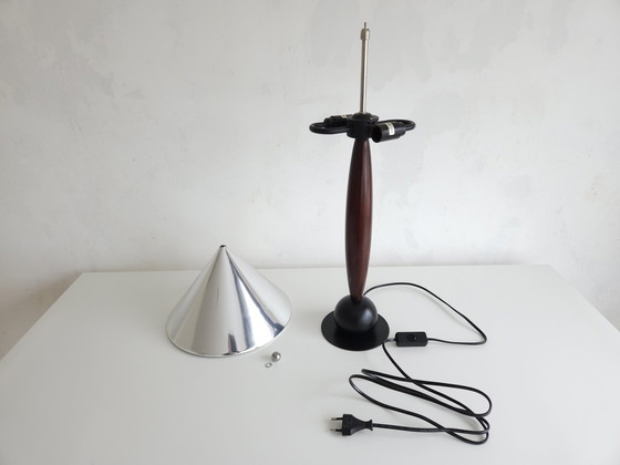 Image 1 of Lampe à poser vintage avec abat-jour en aluminium