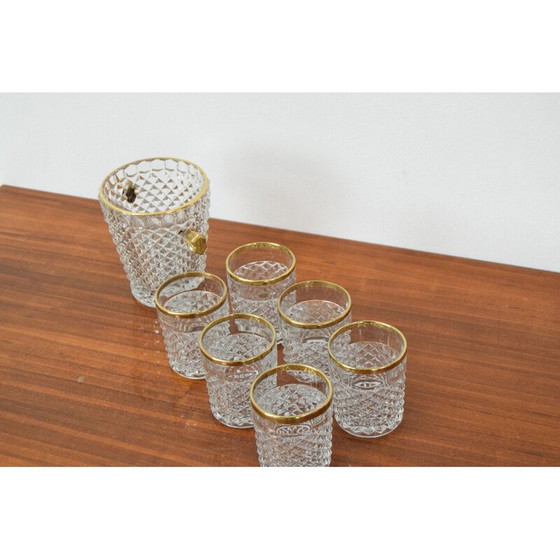 Image 1 of Ensemble de verres de bar vintage par Bohemia Crystal, 1960s
