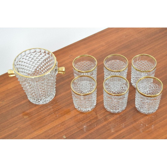 Image 1 of Ensemble de verres de bar vintage par Bohemia Crystal, 1960s