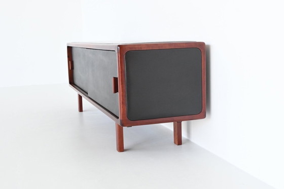 Image 1 of Buffet | Crédence | Bois de rose | Cuir | Mid Century