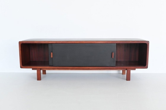 Image 1 of Buffet | Crédence | Bois de rose | Cuir | Mid Century