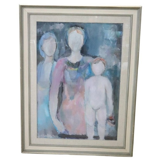 Image 1 of Huile sur toile signée Giuliana Pardini et datée de 1973