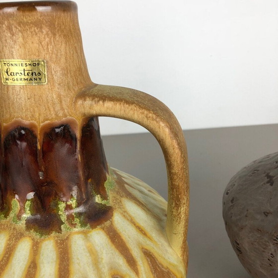 Image 1 of Paire de 2 vases en céramique vintage par Heinz Siery pour Carstens Tonnieshof, Allemagne 1970