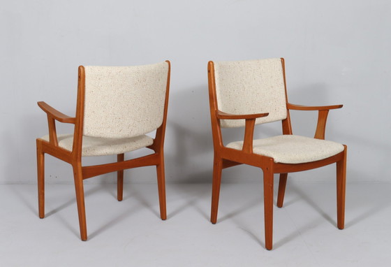 Image 1 of Lot de 2 Fauteuils/chaises à accoudoirs en teck de Johannes Andersen