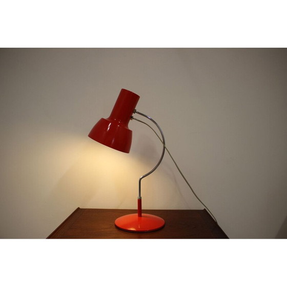 Image 1 of Lampe de table rouge vintage Napako, 1960