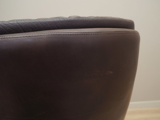 Image 1 of Fauteuil pivotant en cuir, Design danois, 1960S, Designer : H.W. Klein, Manufacture : Bramin