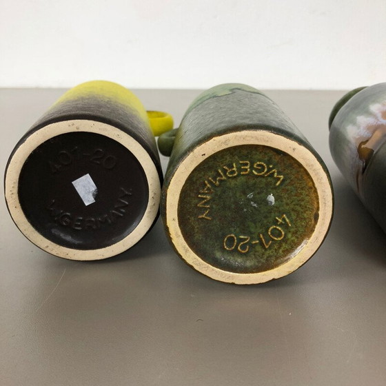 Image 1 of Ensemble de 4 vases en céramique de Scheurich, Allemagne 1970