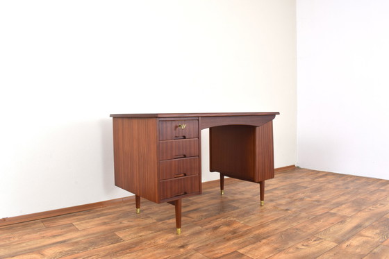 Image 1 of Bureau norvégien en teck du Mid Century, modèle 44, de Brødrene Jåtogs Møbelfabrikk, années 1950.