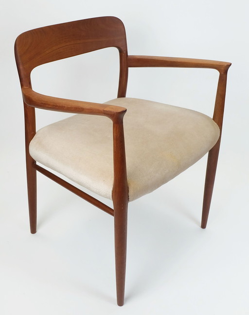 No. 2 Of 2 - Danish Modern Arm Chair Model 56 Niels O. Moeller Teak Wood 1950S Scandinavian Design