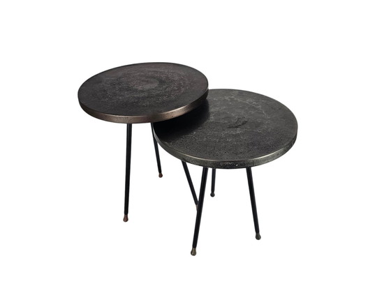 Image 1 of Dutchbone - Tables d'appoint (2) Série 'Alim' - Aluminium - Métal