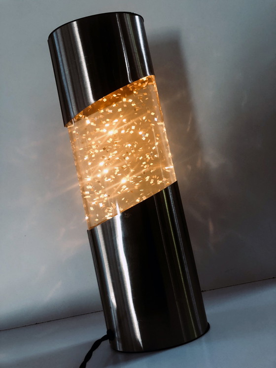 Image 1 of Lampe à Paillettes Vintage • Glitter Lamp • Space Age • 1970