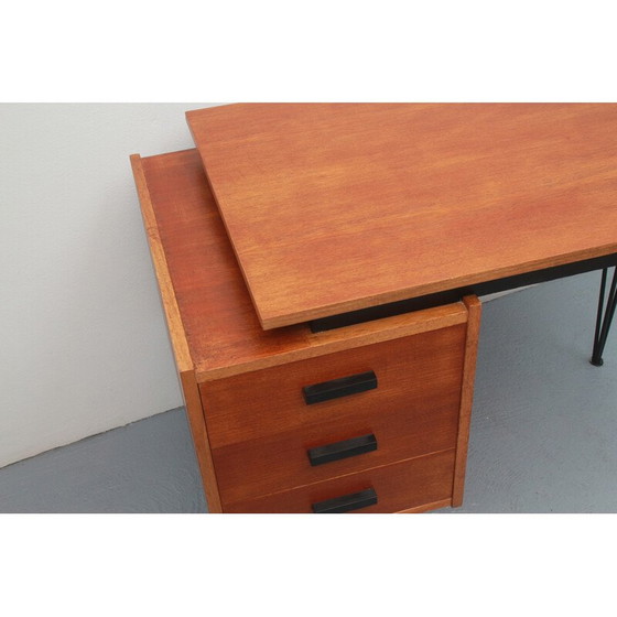 Image 1 of Bureau vintage en teck par Tijsseling pour Tijsseling Nijkerk, Pays-Bas années 1950