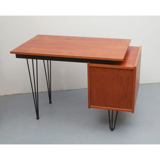 Image 1 of Bureau vintage en teck par Tijsseling pour Tijsseling Nijkerk, Pays-Bas années 1950