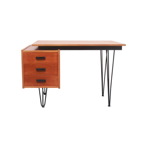 Image 1 of Bureau vintage en teck par Tijsseling pour Tijsseling Nijkerk, Pays-Bas années 1950