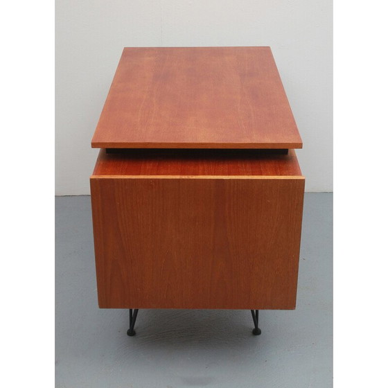 Image 1 of Bureau vintage en teck par Tijsseling pour Tijsseling Nijkerk, Pays-Bas années 1950