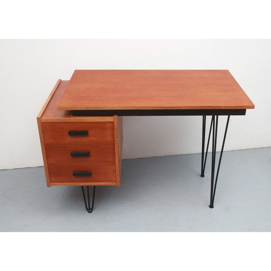 Image 1 of Bureau vintage en teck par Tijsseling pour Tijsseling Nijkerk, Pays-Bas années 1950