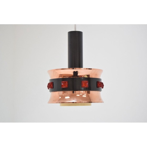 Image 1 of Lampe suspendue vintage en plastique Danemark 1970