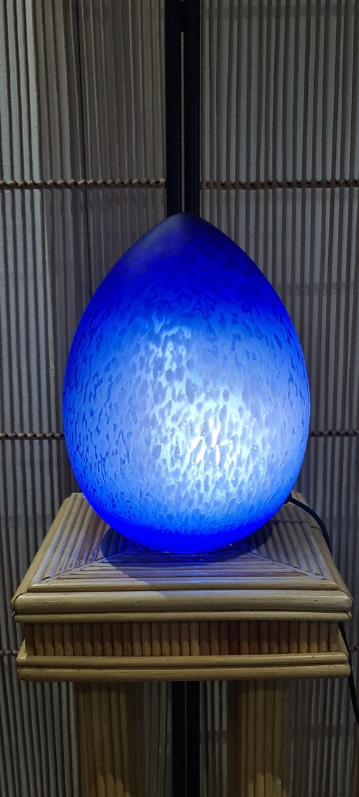 Lampe à œuf nuageux bleu '80