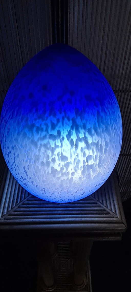 Lampe à œuf nuageux bleu '80