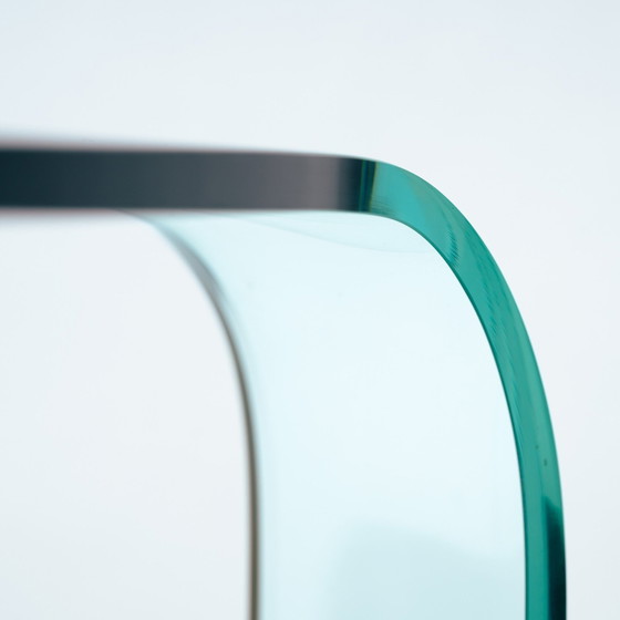 Image 1 of Table de bureau ou de salle à manger en verre Fiam, 1984