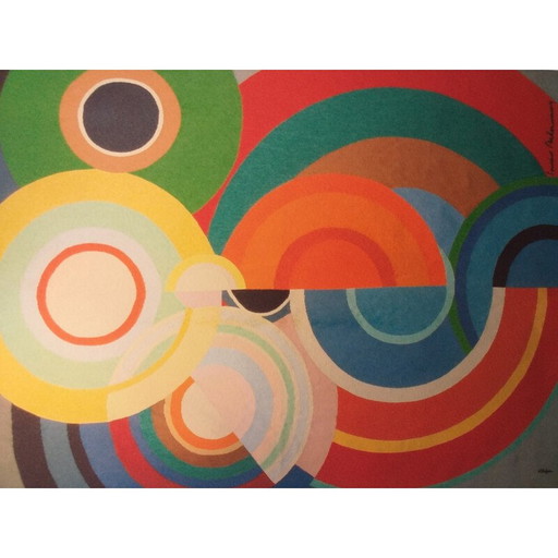 Lithographie vintage "Abstract II" de Sonia Delaunay, 2010