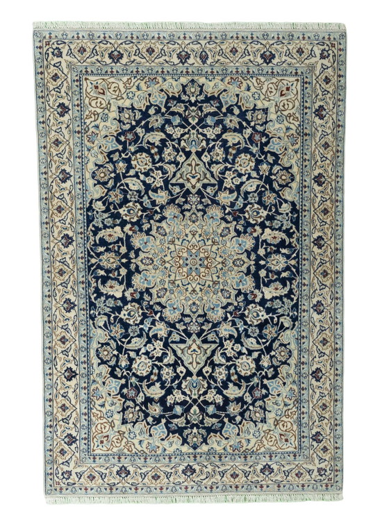 Image 1 of Tapis nain 9 La noué à la main avec soie - Tapis d'Orient 190 X 123 cm