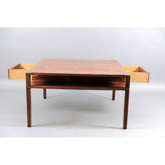 Image 1 of Table basse vintage en bois de teck pour fumer, Danemark 1960