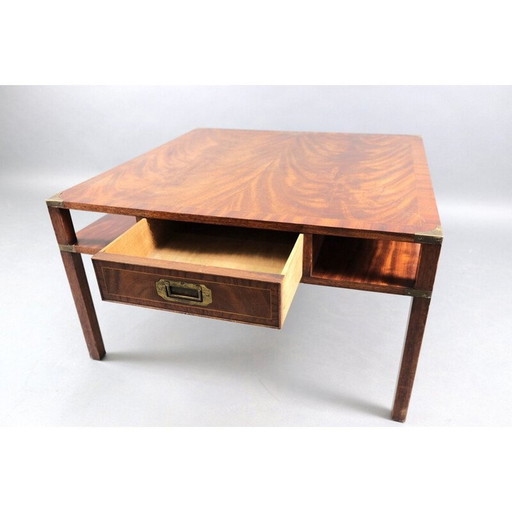 Table basse vintage en bois de teck pour fumer, Danemark 1960