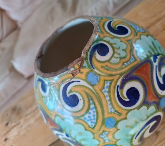 Image 1 of Plateel Gouda Holland Ivora vase