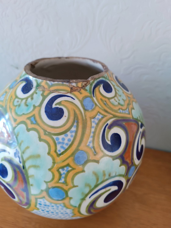 Image 1 of Plateel Gouda Holland Ivora vase