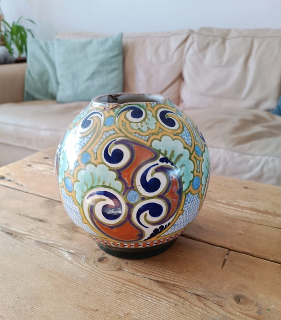 Image 1 of Plateel Gouda Holland Ivora vase