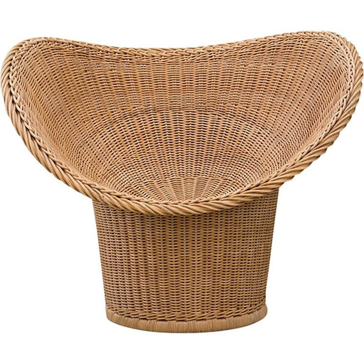 Fauteuil vintage en osier E20 par Egon Eiermann pour Heinrich Murmann