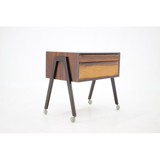 Image 1 of Meuble de couture vintage en placage de bois de rose, Danemark 1960