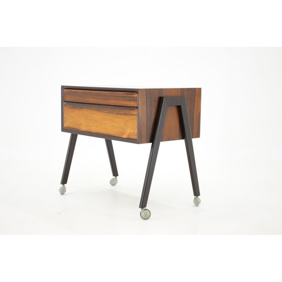 Image 1 of Meuble de couture vintage en placage de bois de rose, Danemark 1960