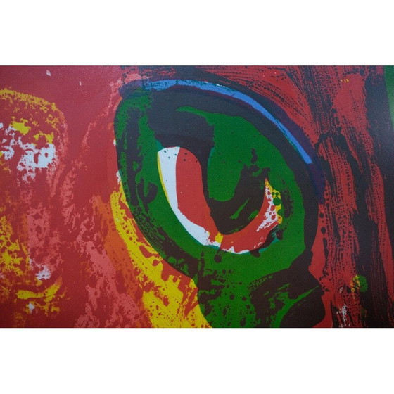Image 1 of Lithographie abstraite originale en couleurs de Bengt Lindström, 1970