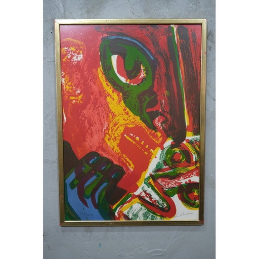 Lithographie abstraite originale en couleurs de Bengt Lindström, 1970