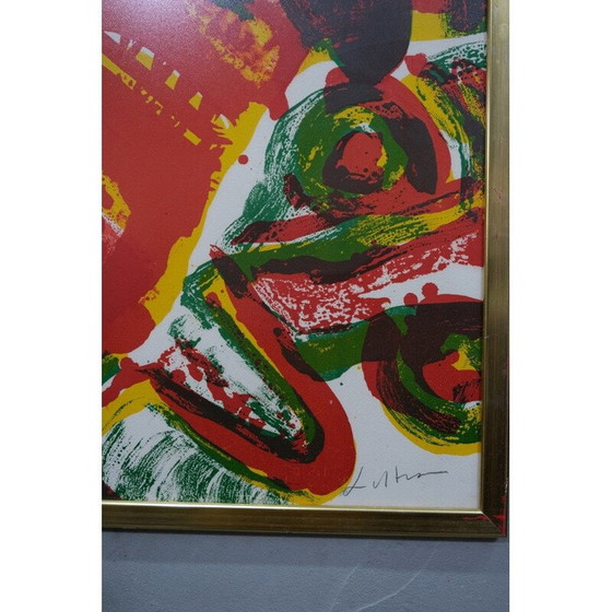 Image 1 of Lithographie abstraite originale en couleurs de Bengt Lindström, 1970
