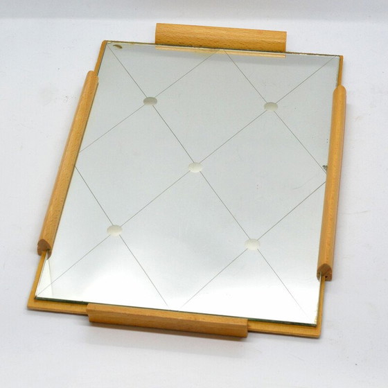 Image 1 of Ensemble de 6 verres vintage avec plateau en miroir, Allemagne 1960s