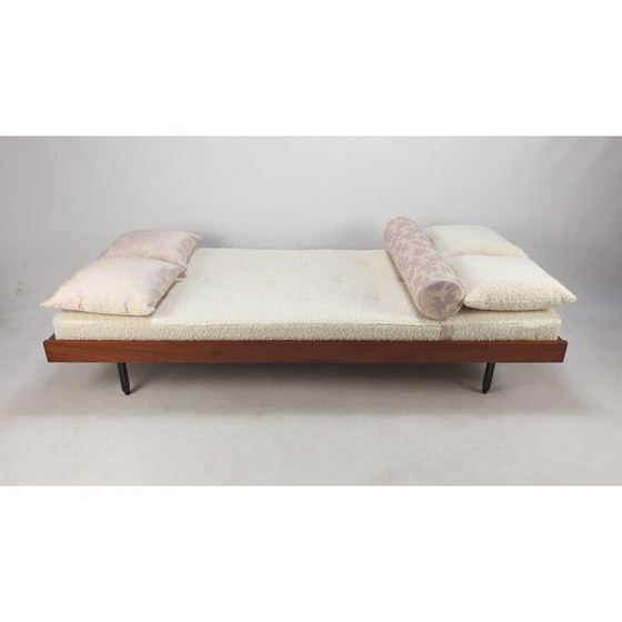 Image 1 of Lit de jour vintage en teck avec coussins Dedar, Pays-Bas 1960s