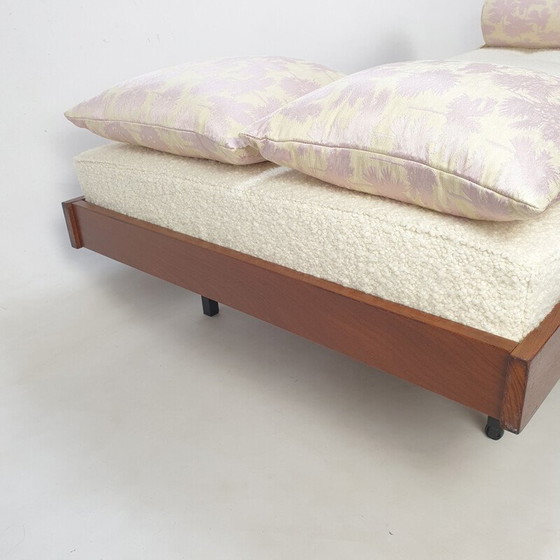 Image 1 of Lit de jour vintage en teck avec coussins Dedar, Pays-Bas 1960s