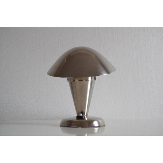Image 1 of Lampe de table vintage en chrome et plastique, Tchécoslovaquie 1930