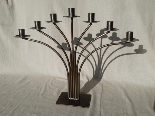 Chandelier en laiton à 7 branches