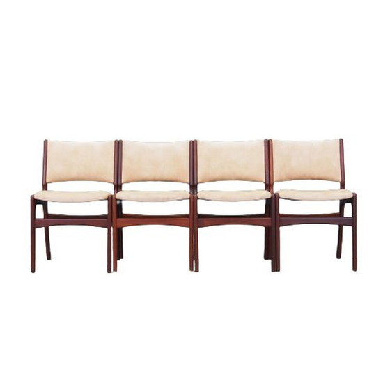 Image 1 of Ensemble de quatre chaises en teck, design danois, années 1970, production : Henning Kjaernulf