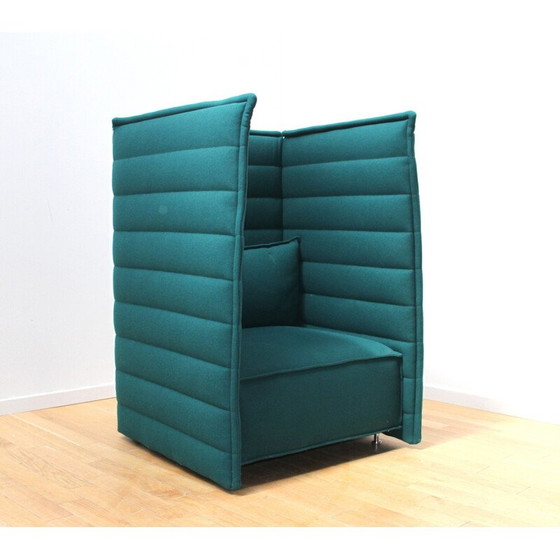 Image 1 of Fauteuils vintage en métal chromé et tissu bleu par Ronan et Erwan Bouroullec pour Vitra