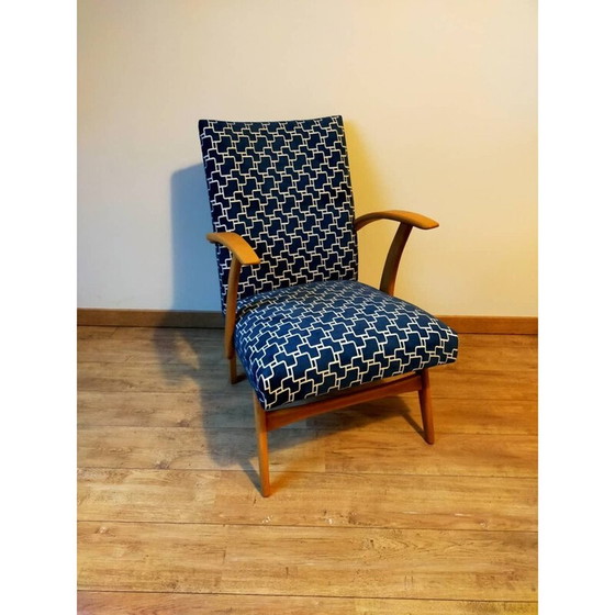 Image 1 of Fauteuil hollandais vintage en bois de hêtre, 1950